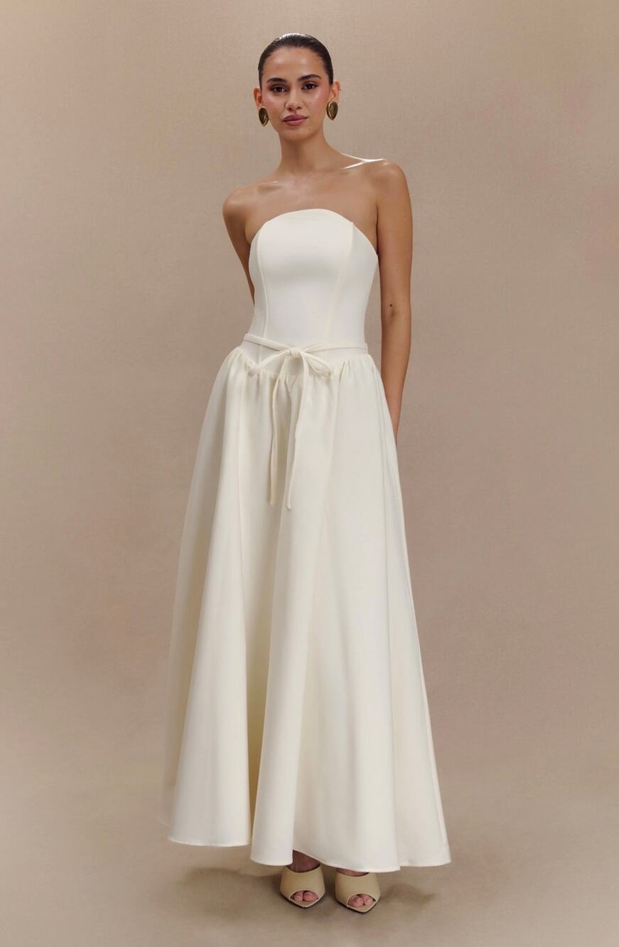Meshki penny strapless contrast dress